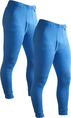 Produktbild von TOKER COLLECTION® Thermounterhose Warme Thermo Unterhose lang, 2 Stück bis Größe 14 (2er-Pack) Gummi wechselbar, Farbe Blau, Größe 5