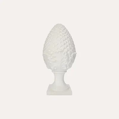 Produktbild von KEYHOMESTORE | Weißer Keramik-Tannenzapfen, H. 35 cm