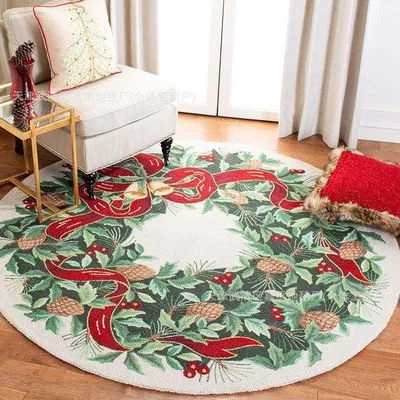 Produktbild von Kerstmatte, 60 cm, antislip, zacht, kerstdeko für Wohnzimmer, Schlafzimmer, Kinderzimmer.