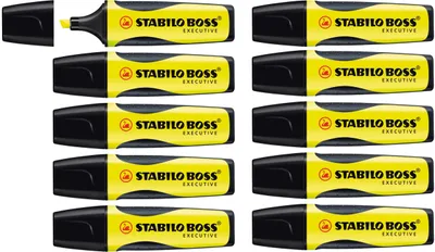 Produktbild von Premium-Textmarker - STABILO BOSS EXECUTIVE - 10er Pack - gelb