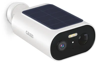 Produktbild von Calex Smart-Außenkamera 3MP, Solar, Kabellos, Bewegungsmelder, Weiß