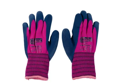 Produktbild von Spontex Winterhandschuh Worker Gr. 7, Gartenhandschuhe, Blau, Pink, Kältebeständig, Stoff, Gummi