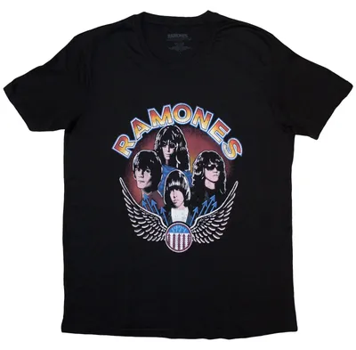 Obrázok produktu pre Ramones Vintage Wings Photo Black S Dámske Tričko