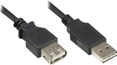 Zdjęcie produktu dla Alcasa USB A - USB A 3m M/M, 3 m, USB A, USB A, USB 2.0, Męska/Żeńska, Czarny