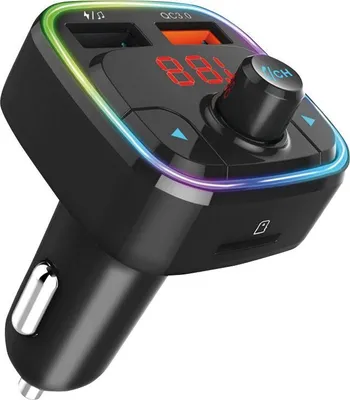 Produktbild von Maxtrack MT1L - Bluetooth Car Transmitter FM, Bluetooth-Adapter für de Autoradio, Freisprecheinrichtung mit 2 USB-Anschlüssen, kompatibel mit Micro SD, USB-Sticks, Siri-Funktion, de Ladefunktion