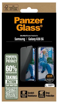 Productafbeelding van PanzerGlass Privacy SP voor de Samsung Galaxy A36 5G UWF