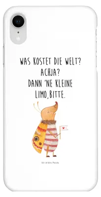 Produktbild von Mr. & Mrs. Panda Iphone XR Handyhülle Nachtfalter Fähnchen - Weiß - Geschenk, Spruch Lustig, Lustige Sprüche, Handy Case, Käfer, Süß, Premium Kunststoff, Witzig, Niedlich