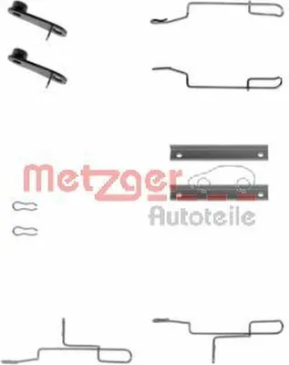 Produktbild von METZGER 109-1188 Zubehörsatz Scheibenbremsbelag Vorne passend für PEUGEOT 106 II Schrägheck (1A, 1C) 306 Schrägheck (7A, 7C, N3, N5) 306 Cabriolet