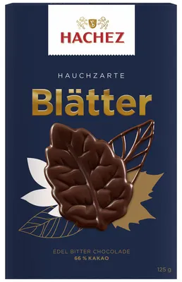 Immagine prodotto di Hachez Braune Blaetter Edel Bitter