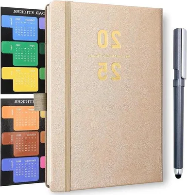 Produktbild von Akademische Agenda 2025 A5 Kaki für Schüler, eine Seite pro Tag, inkl. Stift