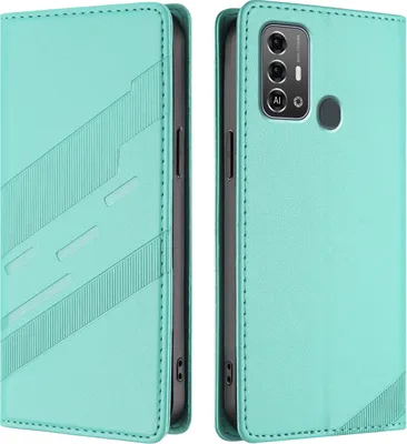 Immagine prodotto di Custodia per ZTE Blade A53 Pro, custodia a portafoglio in Finto cuoio con slot per carte e funzione stand Türkis