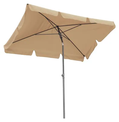 Produktbild von Sonnenschirm Balkonschirm Ampelschirm - 200 x 125 cm - Sand - Neigbar - UV 50 - Rechteckig