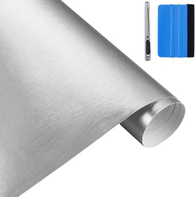Obrázok produktu pre Samolepiaca fólia z matného, brúseného nerezového ocele, rozmer 30 x 150 cm, určená na použitie na vozidlách