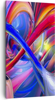Produktbild von Bild auf Leinwand - Leinwandbild - Abstrakt grafik grafiken farben - 45x80cm - Wand Bild - Wanddeko - Leinwanddruck - Bilder - Kunstdruck - Wanddekoration - Leinwand bilder - Wandkunst - PA45x80-2294