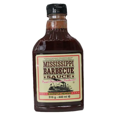 Image de Mississippi Barbecue Sauce Chipotle Pepper agréablement épicée 510g