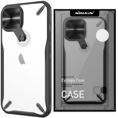 Zdjęcie produktu dla Nillkin Cyclops Case Wytrzymałe Etui Z Osłoną Na Aparat I Składaną Podstawką Iphone 13 Pro Czarny