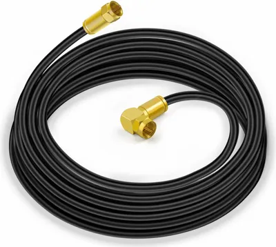 Produktbild von Koaxkabel gewinkelt 90° - F-Stecker gerade 135 dB UHD 4K HD Receiver PVR Ready