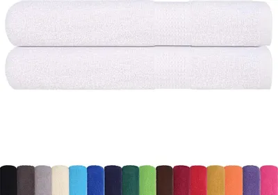 Produktbild von vidaXL Saunatücher FROGN 2 Stk. Weiß 80x200 cm 360 g/m²
