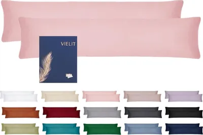 Produktbild von Kissenbezug 40x145 Seitenschläfer Öko- 2er Set Weich Rosa