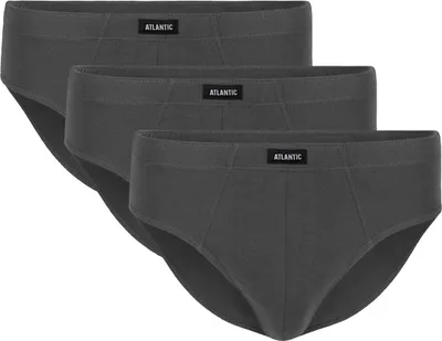 Produktbild von Herren-Slips Atlantic 3BMP-006 aus 100% Baumwolle grau M