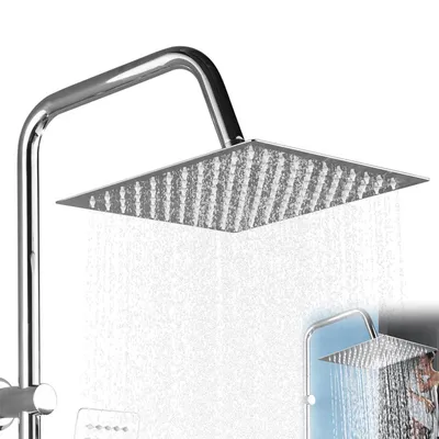 Produktbild von Kopfbrause Duschköpfe, Duschkopf regendusche 12 Zoll, Regenduschkopf 30x30cm Eckig aus Edelstahl, Selbstreinigende Regendusche Brausekopf Quadratisch