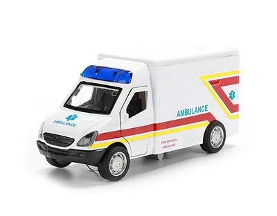 Produktbild von DIENSTWAGEN mit Licht Sound Rückzug Motor 1:38 Bus Modellauto Modell Auto Spielzeugauto Spielzeug Geschenk 05 (Ambulance-Weiss)