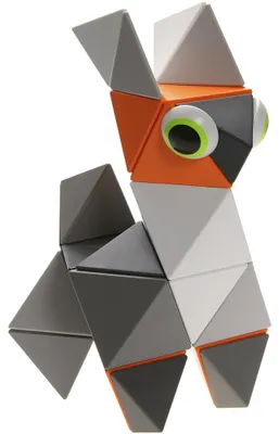 Produktbild von Magnetische Bausteine zum Bauen Großes Set 36 Teile Grau-Orange ab 3 Jahren