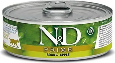 Productafbeelding van Mokra kattenvoeding FARMINA N&D CAT PRIME, wild met appels, 70g