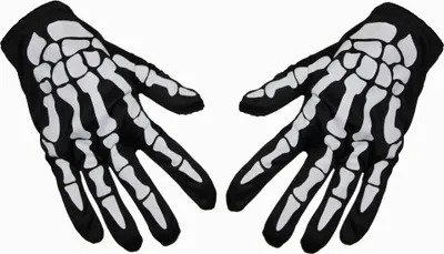 Produktbild von Skelett Handschuhe schwarz