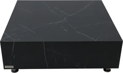 Produktbild von SOFIA Marmor Porzellan Couchtisch Mittel  | luxus | hochglanz | 101.6 x 101.6 x 35.6 cm