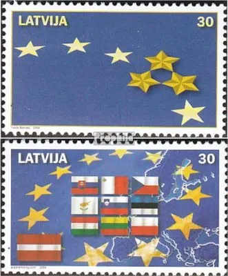 Produktbild von Briefmarken Lettland 2004 Mi 611-612 (kompl.Ausg.) postfrisch Beitritt zur EU