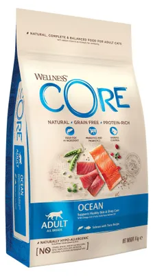 Image de Wellness CORE 10831, Adulte, Toutes races, Saumon, Thon, 4 kg, Sans céréales
