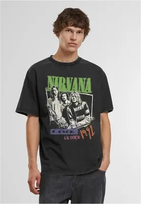 Immagine prodotto di Maglietta da uomo Mr. Tee Nirvana UK Tour Loose Tee nera - XL