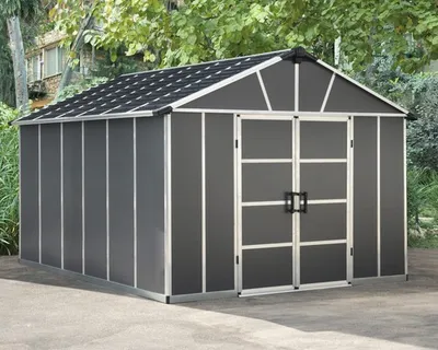 Image de Abris de jardin 11.7m² gris - Palram - 705159 - yukon