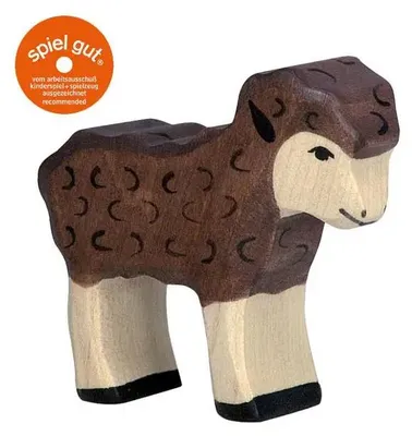 Produktbild von HOLZTIGER Lamm aus Holz - schwarz