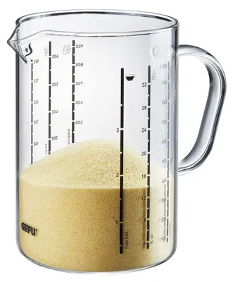 Messbecher aus Borosilikatglas, 1000 ml, mit Skala und Ausgießer