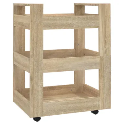 Immagine prodotto di Carrello da cucina vidaXL in rovere Sonoma, 60x45x80 cm, materiale in legno