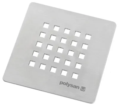 Produktbild von Polysan TRENECA Siphonabdeckung eckig, Edelstahl matt