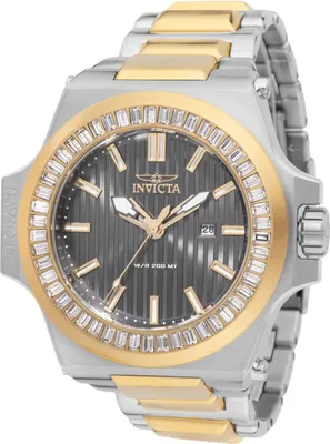 Zdjęcie produktu dla Invicta Akula 49135 Zegarek Męski - Mechanizm Kwarcowy - Stal Nierdzewna z Szarym Tarcza - 58 mm
