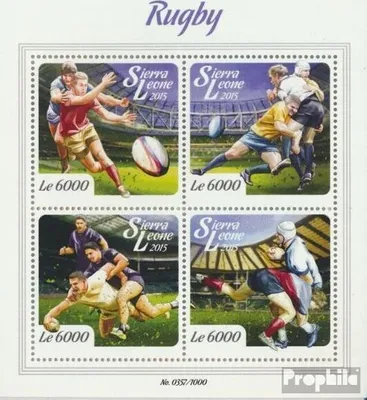 Produktbild von Briefmarken Sierra Leone 2015 Mi 6728-6731 Kleinbogen (kompl. Ausg.) postfrisch Rugby