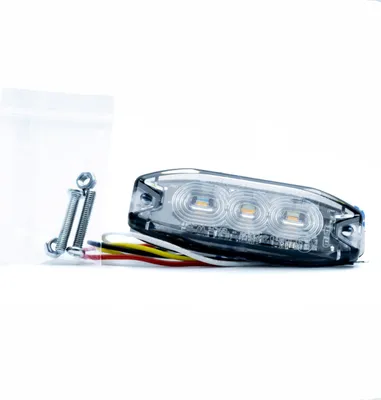 Image de feu clignotant à LED 9W Homologation ECE R65 15 modes d'éclairage ORANGE