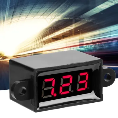 Zdjęcie produktu dla Woltomierz cyfrowy 0,28 cala Dwuprzewodowy miernik napięcia DC 3,0-30 V z wyświetlaczem LED Wodoodporny (czerwony)
