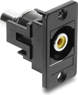 Obrázok produktu pre DeLOCK 91111, Plochý, Čierna, Žltá, RCA, RCA, Samica, Samica