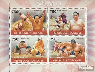 Produktbild von Briefmarken Togo 2010 Mi 3614-3617 Kleinbogen (kompl. Ausgabe) postfrisch Sumo