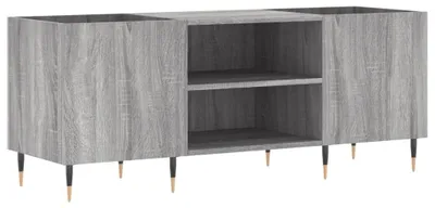 Productafbeelding van vidaXL Platenkast, grijs Sonoma, 121x38x48 cm, houtvezel