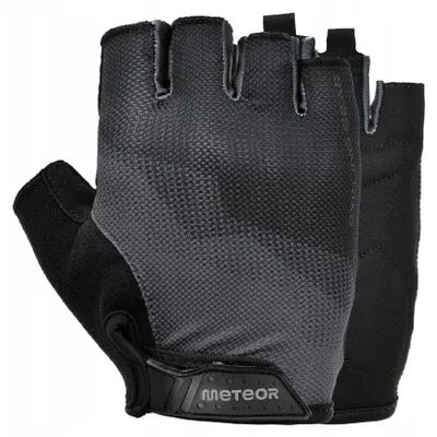 Obrázok produktu pre Rukavice na bicykel Meteor MX20, krátke, bez prstov, čierne, veľkosť M