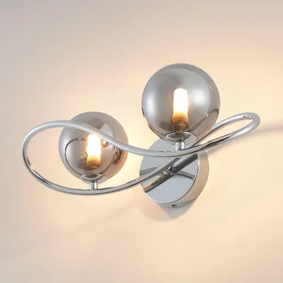 Produktbild von KOSILUM - Wandleuchte, Metall und Glas - Silber/Chrom - Novale