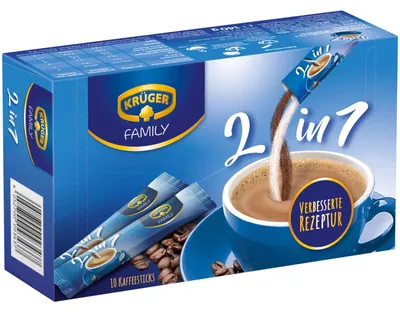 Produktbild von Krüger Family 2 in 1 Kaffesticks 10er