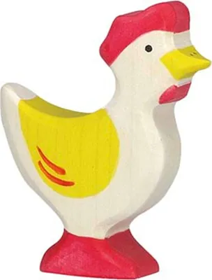 Produktbild von HOLZTIGER Huhn aus Holz - stehend, gelb