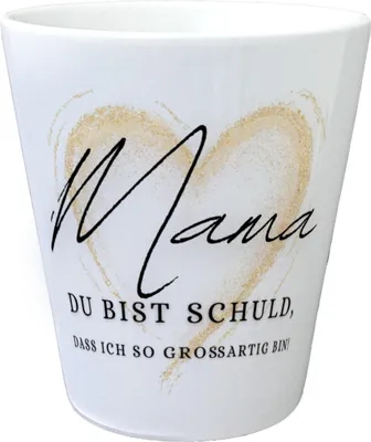 Produktbild von Herz Blumentopf mit Spruch Danke Mama für meine Großartigkeit